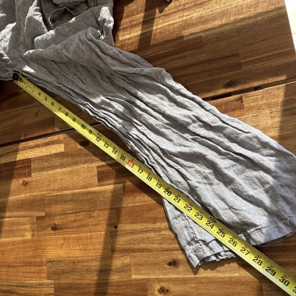 Linen Fairy Tales Overalls Womens 100% Linen Gray Lagenlook SEE MEASUREMENTS! - Picture 13 of 14